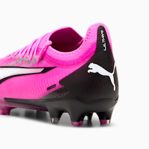 ULTRA ULTIMATE FG/AG Men's Soccer Cleats, Poison Pink-PUMA White-PUMA Black, extralarge