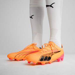 ULTRA ULTIMATE FG/AG Unisex Football Boots, Sun Stream-PUMA Black-Sunset Glow, extralarge-IND