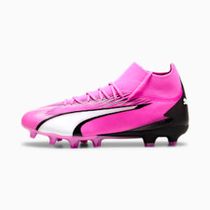 Tacos de fútbol para hombre ULTRA PRO FG/AG, Poison Pink-PUMA White-PUMA Black, extralarge