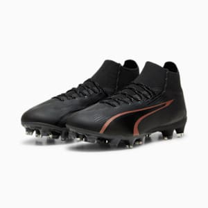 ULTRA PRO Firm Ground/Artificial Ground Men's Soccer Cleats, PUMA Black-Copper Rose, extralarge