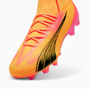 ULTRA PRO Firm Ground/Artificial Ground Men's Soccer Cleats, Sun Stream-PUMA Black-Sunset Glow, extralarge