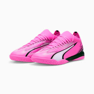 ULTRA MATCH Men's Indoor Court Shoes, Poison Pink-PUMA White-PUMA Black, extralarge-IND