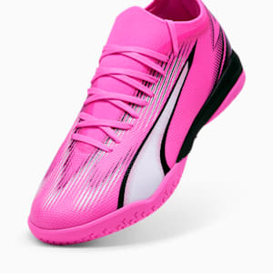 ULTRA MATCH IT Men's Soccer Cleats, Poison Pink-PUMA White-PUMA Black, extralarge