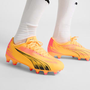 ULTRA PLAY Firm Ground/Artificial Ground Men's Soccer Cleats, Sun Stream-PUMA Black-Sunset Glow, extralarge