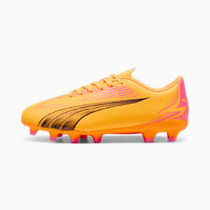 ULTRA PLAY FG/AG Youth Football Boots, Sun Stream-PUMA Black-Sunset Glow, extralarge-IND