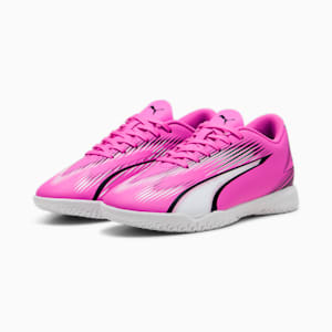 ULTRA PLAY IT Big Kids' Soccer Cleats, Poison Pink-PUMA White-PUMA Black, extralarge
