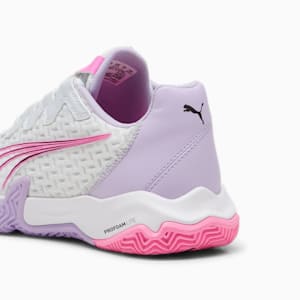 NOVA Elite Women's Court Shoes, Silver Mist-PUMA White-Vivid Violet, extralarge