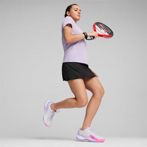 NOVA Smash Women's Padel Shoes, Silver Mist-PUMA White-Vivid Violet, extralarge-IND