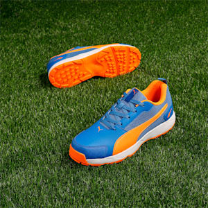 Cricket High Run Men's Shoes, Bluemazing-Orange Glow-PUMA White, extralarge-IND