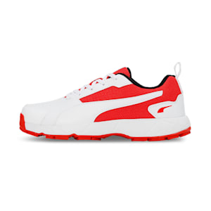 Cricket High Run Men's Shoes, PUMA White-Burnt Red-PUMA Black, extralarge-IND