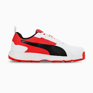 Cricket High Run Men's Shoes, PUMA White-Burnt Red-PUMA Black, extralarge-IND