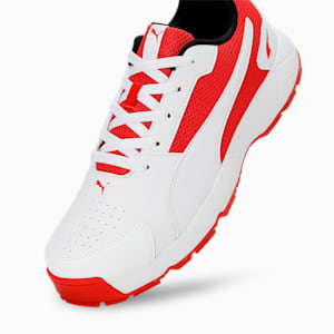 Cricket High Run Men's Shoes, PUMA White-Burnt Red-PUMA Black, extralarge-IND