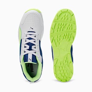 Cricket High Run Men's Shoes, PUMA White-Blazing Blue-Fast Yellow, extralarge-IND