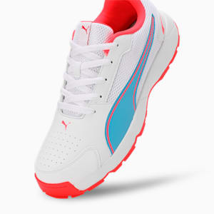 Cricket High Run Men's Shoes, PUMA White-Ethereal Blue, extralarge-IND