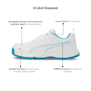 Cricket Classic Cat Men's Shoes, PUMA White-Ethereal Blue, extralarge-IND