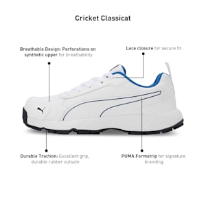 Cricket Classic Cat Men's Shoes, PUMA White-PUMA Navy-PUMA Team Royal Blue, extralarge-IND