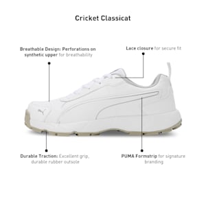 Cricket Classic Cat Men's Shoes, PUMA White-PUMA Silver, extralarge-IND