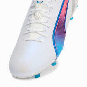 メンズ キング アルティメット FG/AG サッカースパイク, PUMA White-Bluemazing-Flat Light Gray-Sunset Glow, extralarge-JPN