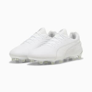 メンズ キング アルティメット FG/AG サッカースパイク, PUMA White-PUMA Silver, extralarge-JPN