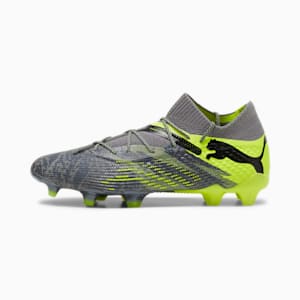 Tacos de futbol para hombre FUTURE 7 ULTIMATE FTR FG/AG, Strong Gray-Cool Dark Gray-Electric Lime, extralarge