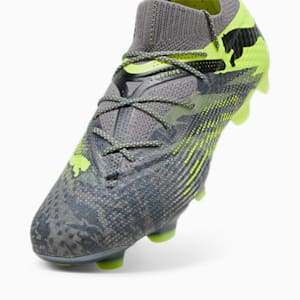FUTURE 7 ULTIMATE RUSH FG/AG Men's Soccer Cleats, Strong Gray-Cool Dark Gray-Electric Lime, extralarge