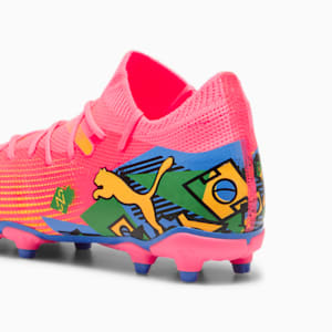 PUMA x NEYMAR JR FUTURE 7 MATCH FG/AG Youth Football Boots, Sunset Glow-PUMA Black-Sun Stream-PUMA Green-Bluemazing, extralarge-IND
