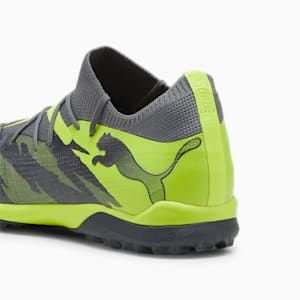 FUTURE 7 MATCH RUSH Turf Trainer Men's Soccer Cleats, Strong Gray-Cool Dark Gray-Electric Lime, extralarge