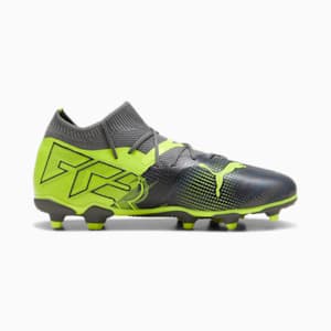 FUTURE 7 Match Rush Big Kids' FG/AG Soccer Cleats, Strong Gray-Cool Dark Gray-Electric Lime, extralarge