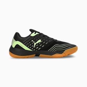 Solarflash III Unisex Indoor Sports Shoes, PUMA Black-Fizzy Apple, extralarge-IND