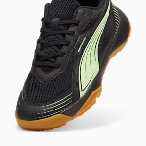 Solarflash III Big Kids' Court Shoes, PUMA Black-Fizzy Apple, extralarge