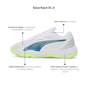 Solarflash III Youth Indoor Sports Shoes, PUMA White-Blue Horizon, extralarge-IND