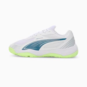 Solarflash III Youth Indoor Sports Shoes, PUMA White-Blue Horizon, extralarge-IND