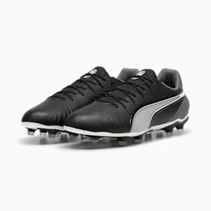 KING MATCH FG/AG Football Boots, PUMA Black-PUMA White-Cool Dark Gray, extralarge-IND