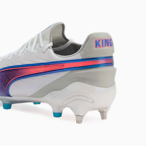 メンズ キング アルティメット MXSG サッカースパイク, PUMA White-Bluemazing-Flat Light Gray-Sunset Glow, extralarge-JPN