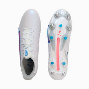 メンズ キング アルティメット MXSG サッカースパイク, PUMA White-Bluemazing-Flat Light Gray-Sunset Glow, extralarge-JPN