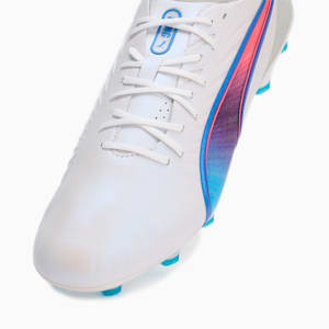 メンズ キング アルティメット HG サッカースパイク, PUMA White-Bluemazing-Flat Light Gray-Sunset Glow, extralarge-JPN