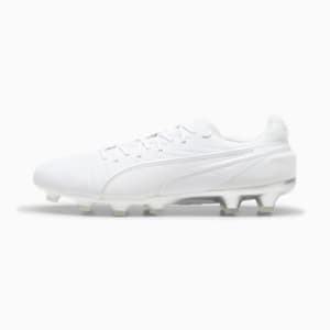 メンズ キング アルティメット HG サッカースパイク, PUMA White-PUMA Silver, extralarge-JPN