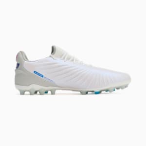 メンズ キング アルティメット MG サッカースパイク, PUMA White-Bluemazing-Flat Light Gray-Sunset Glow, extralarge-JPN