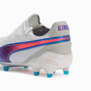 ウィメンズ キング アルティメット FG/AG サッカースパイク, PUMA White-Bluemazing-Flat Light Gray-Sunset Glow, extralarge-JPN