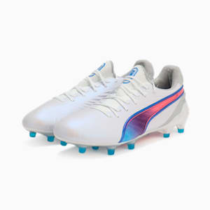 ウィメンズ キング アルティメット FG/AG サッカースパイク, PUMA White-Bluemazing-Flat Light Gray-Sunset Glow, extralarge-JPN