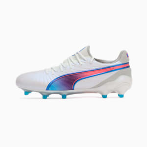 ウィメンズ キング アルティメット FG/AG サッカースパイク, PUMA White-Bluemazing-Flat Light Gray-Sunset Glow, extralarge-JPN