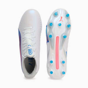 ウィメンズ キング アルティメット FG/AG サッカースパイク, PUMA White-Bluemazing-Flat Light Gray-Sunset Glow, extralarge-JPN