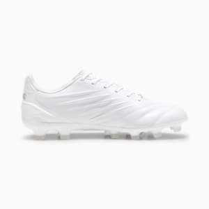 メンズ キング プロ HG サッカースパイク, PUMA White-PUMA Silver, extralarge-JPN