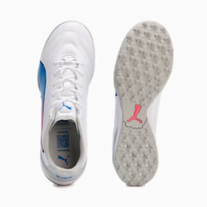 メンズ キング プロ TT サッカー トレーニングシューズ, PUMA White-Bluemazing-Flat Light Gray, extralarge-JPN