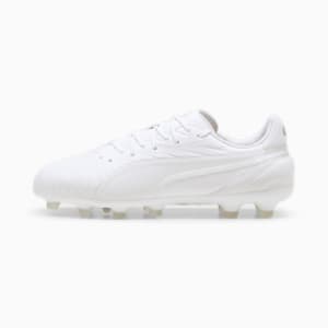 メンズ キング マッチ ワイド HG サッカースパイク, PUMA White-PUMA Silver, extralarge-JPN