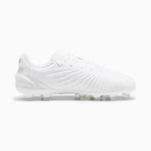 メンズ キング マッチ ワイド HG サッカースパイク, PUMA White-PUMA Silver, extralarge-JPN