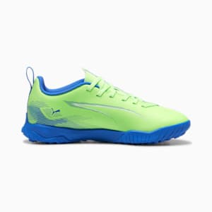 ULTRA 5 PLAY TT Youth Lightweight Agility Football Boots, Fizzy Apple-PUMA White-Bluemazing, extralarge-IND