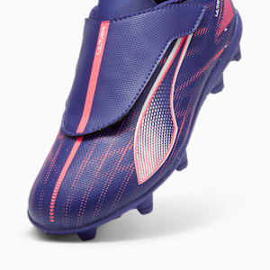ULTRA 5 PLAY Firm Ground/Artificial Ground RB Kids' Soccer Cleats, Lapis Lazuli-PUMA White-Sunset Glow, extralarge