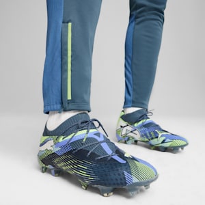 FUTURE 7 ULTIMATE Firm Ground/Artificial Ground Men's Soccer Cleats, Gray Skies-PUMA White-Fizzy Apple, extralarge