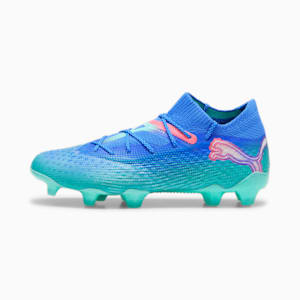 FUTURE 7 ULTIMATE Firm Ground/Artificial Ground Women's Soccer Cleats, Bluemazing-PUMA White-Electric Peppermint, extralarge